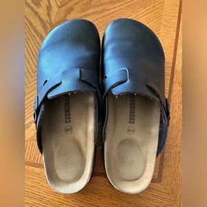 Cushionaire slip on shoes, super versatile as shoes or slippers, wide width.